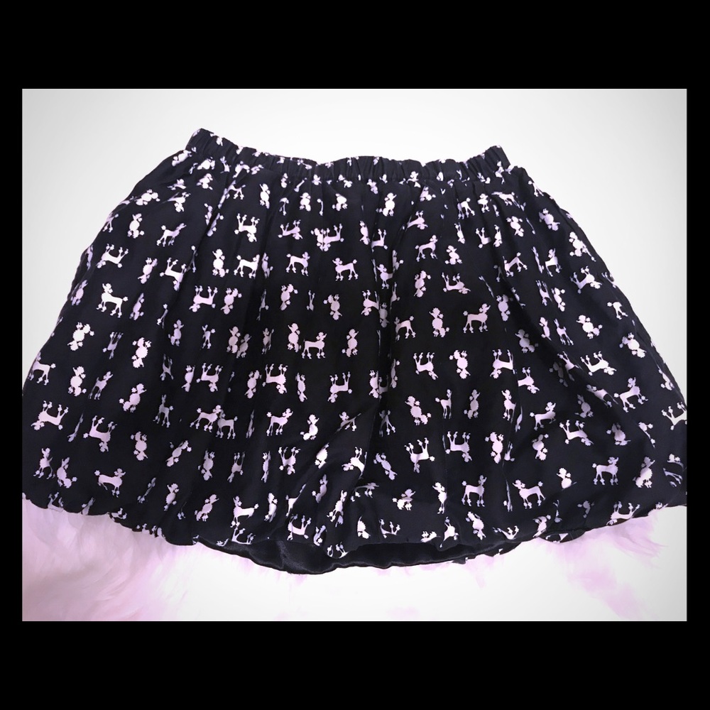 The Children’s Place Black Print Skirt Sz (7/8)M